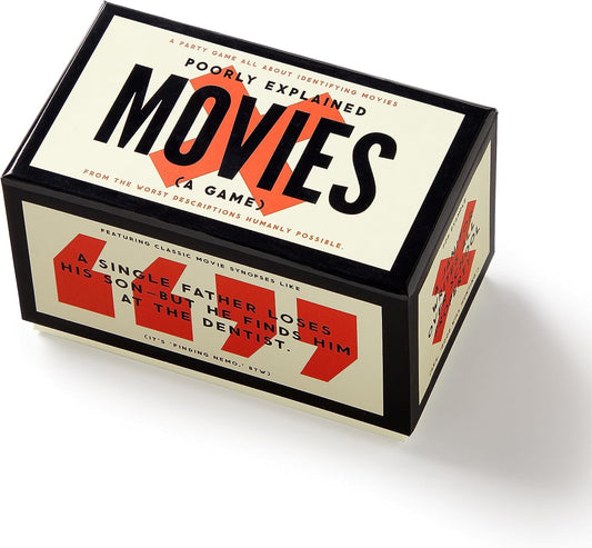 Brass Monkey Poorly Explained Movies – Party Game with 300 Cards Featuring Uniquely Terrible Descriptions of Movies