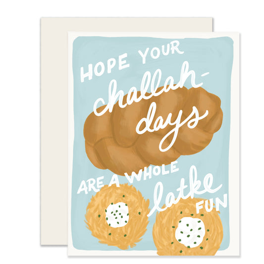 Challah & Latke | Cute Hanukkah Card