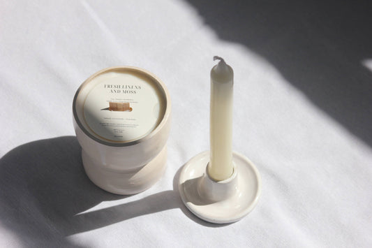 Taper Candle Holder | Cream